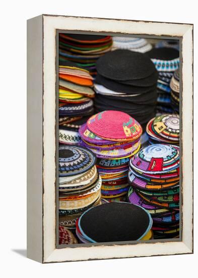 Colourful Kipas, Jerusalem, Israel, Middle East-Yadid Levy-Framed Premier Image Canvas