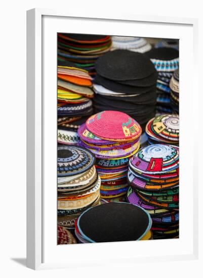Colourful Kipas, Jerusalem, Israel, Middle East-Yadid Levy-Framed Photographic Print
