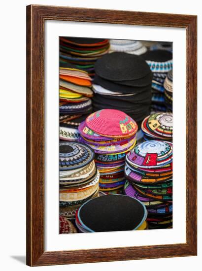 Colourful Kipas, Jerusalem, Israel, Middle East-Yadid Levy-Framed Photographic Print