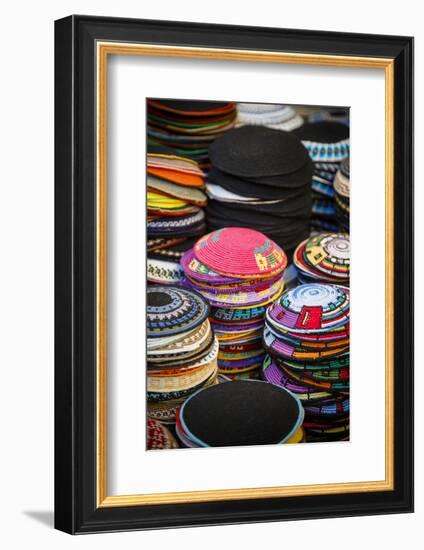 Colourful Kipas, Jerusalem, Israel, Middle East-Yadid Levy-Framed Photographic Print