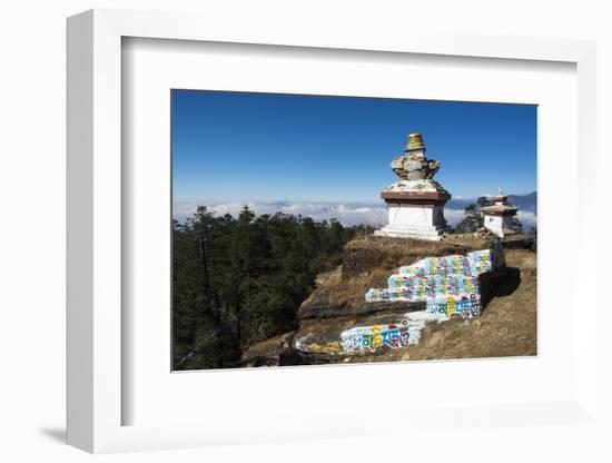 Colourful Mani Wall on a Chorten in the Solukhumbu Region of Nepal, Asia-Alex Treadway-Framed Photographic Print