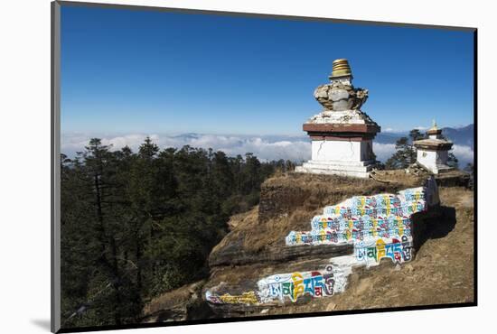 Colourful Mani Wall on a Chorten in the Solukhumbu Region of Nepal, Asia-Alex Treadway-Mounted Photographic Print