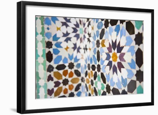 Colourful Mosaic at Medersa Ben Youssef-Matthew Williams-Ellis-Framed Photographic Print