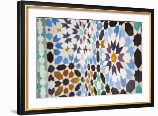 Colourful Mosaic at Medersa Ben Youssef-Matthew Williams-Ellis-Framed Photographic Print