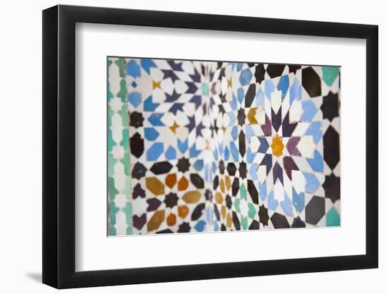 Colourful Mosaic at Medersa Ben Youssef-Matthew Williams-Ellis-Framed Photographic Print