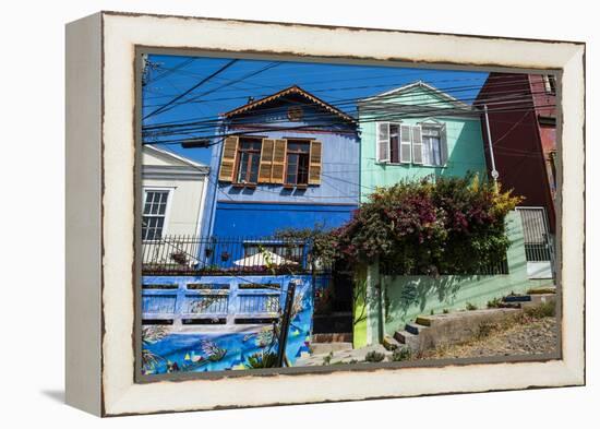 Colourful Old Houses in the Historic Quarter-Michael Runkel-Framed Premier Image Canvas