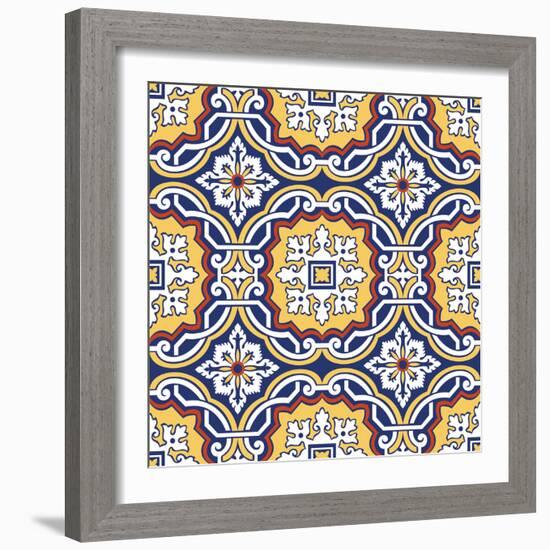 Colourful Ornament Tiles-AnaMarques-Framed Art Print