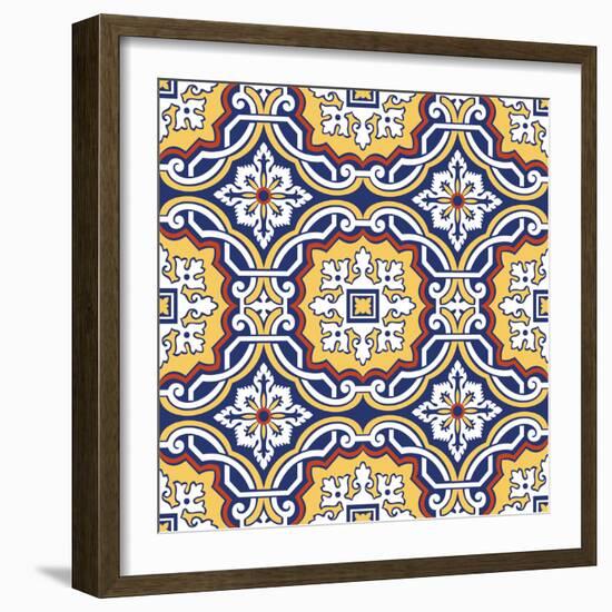 Colourful Ornament Tiles-AnaMarques-Framed Art Print