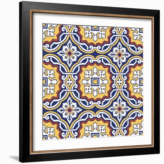 Colourful Ornament Tiles-AnaMarques-Framed Art Print