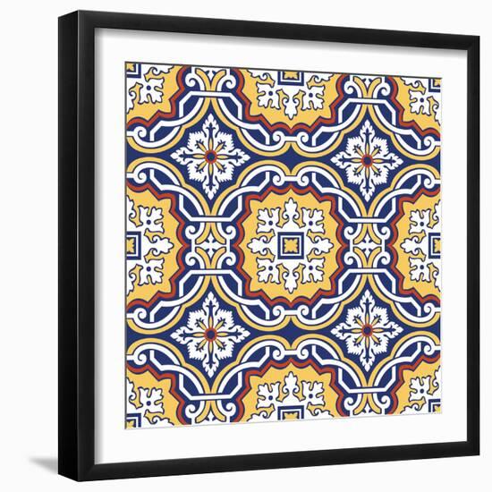 Colourful Ornament Tiles-AnaMarques-Framed Art Print