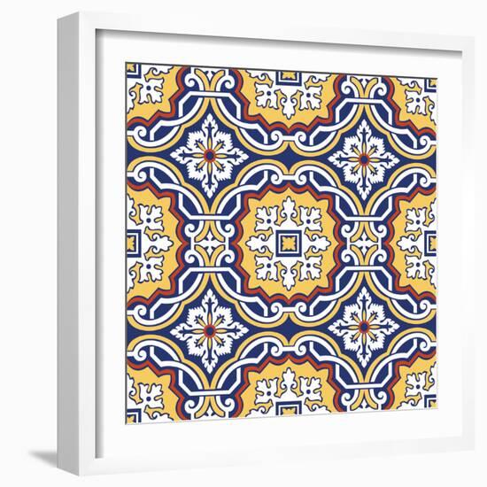 Colourful Ornament Tiles-AnaMarques-Framed Art Print