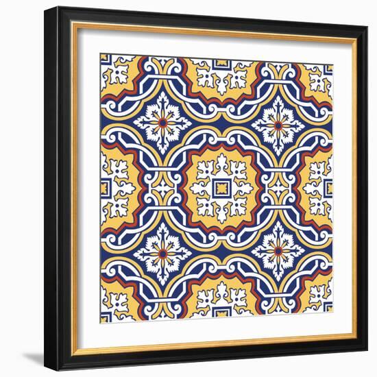 Colourful Ornament Tiles-AnaMarques-Framed Art Print