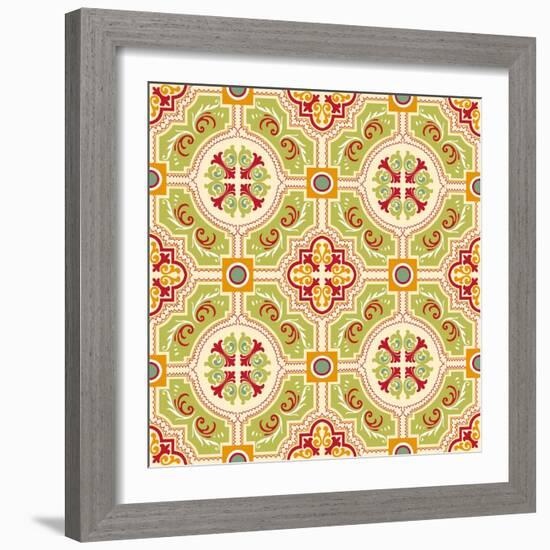 Colourful Ornament Tiles-AnaMarques-Framed Art Print