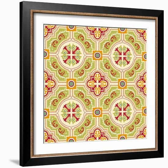 Colourful Ornament Tiles-AnaMarques-Framed Art Print