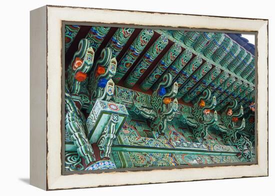 Colourful Painted Ceiling, Beopjusa Temple Complex, South Korea, Asia-Michael-Framed Premier Image Canvas