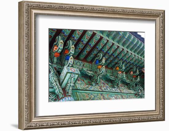 Colourful Painted Ceiling, Beopjusa Temple Complex, South Korea, Asia-Michael-Framed Photographic Print