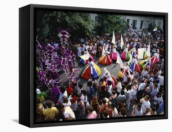 Colourful Parade at the Notting Hill Carnival, Notting Hill, London, England, United Kingdom-Tovy Adina-Framed Premier Image Canvas