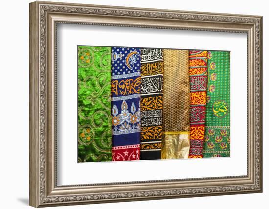 Colourful pashmina scarves, New Delhi, India, Asia-Matthew Williams-Ellis-Framed Photographic Print