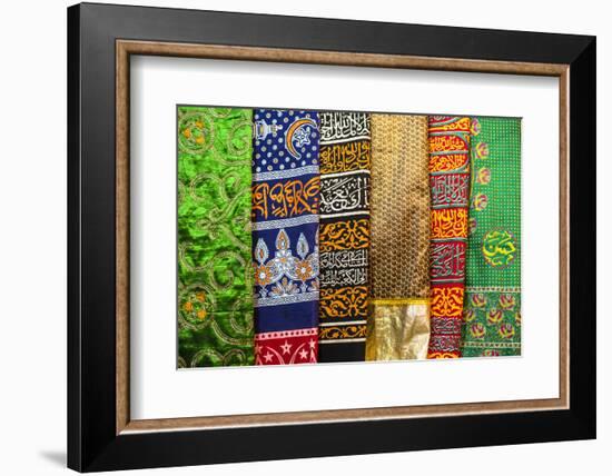 Colourful pashmina scarves, New Delhi, India, Asia-Matthew Williams-Ellis-Framed Photographic Print