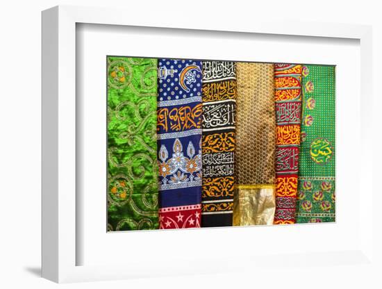 Colourful pashmina scarves, New Delhi, India, Asia-Matthew Williams-Ellis-Framed Photographic Print