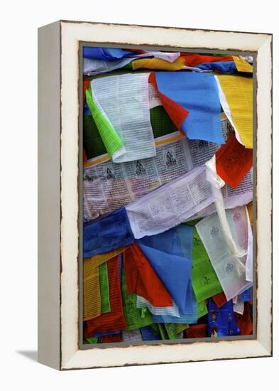 Colourful Prayer Flags, Lhasa, Tibet, China, Asia-Simon Montgomery-Framed Premier Image Canvas