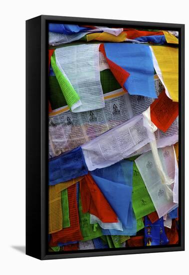 Colourful Prayer Flags, Lhasa, Tibet, China, Asia-Simon Montgomery-Framed Premier Image Canvas