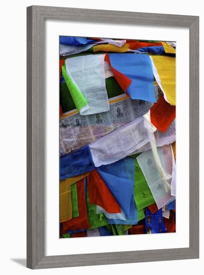 Colourful Prayer Flags, Lhasa, Tibet, China, Asia-Simon Montgomery-Framed Photographic Print