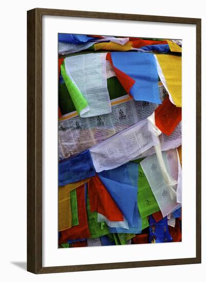 Colourful Prayer Flags, Lhasa, Tibet, China, Asia-Simon Montgomery-Framed Photographic Print