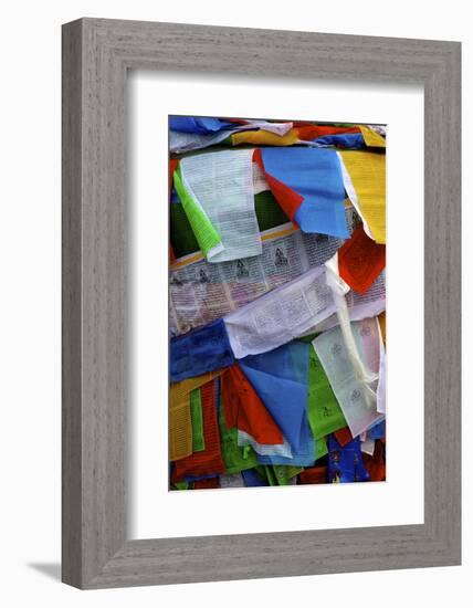 Colourful Prayer Flags, Lhasa, Tibet, China, Asia-Simon Montgomery-Framed Photographic Print