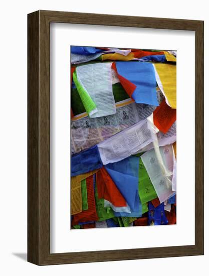 Colourful Prayer Flags, Lhasa, Tibet, China, Asia-Simon Montgomery-Framed Photographic Print