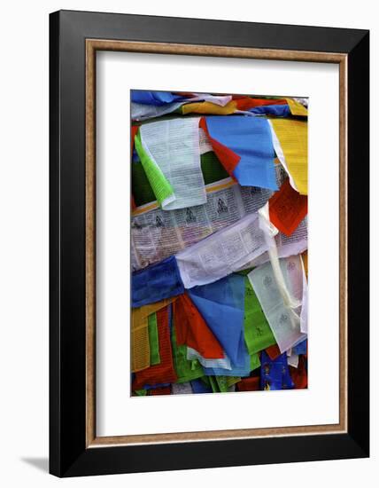 Colourful Prayer Flags, Lhasa, Tibet, China, Asia-Simon Montgomery-Framed Photographic Print