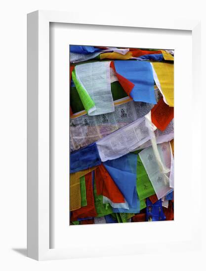 Colourful Prayer Flags, Lhasa, Tibet, China, Asia-Simon Montgomery-Framed Photographic Print