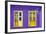 Colourful Purple Painted House and Yellow Window Detail on Tanjong Pagar Road, Singapore.-Cahir Davitt-Framed Photographic Print