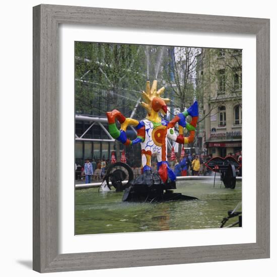 Colourful Sculptures of the Tinguely Fountain, Pompidou Centre, Beaubourg, Paris, France, Europe-Roy Rainford-Framed Photographic Print