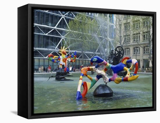 Colourful Sculptures of the Tinguely Fountain, Pompidou Centre, Beaubourg, Paris, France, Europe-Nigel Francis-Framed Premier Image Canvas