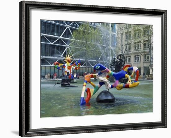 Colourful Sculptures of the Tinguely Fountain, Pompidou Centre, Beaubourg, Paris, France, Europe-Nigel Francis-Framed Photographic Print