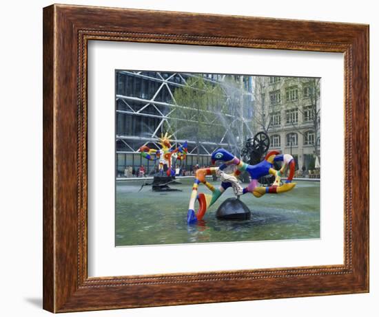 Colourful Sculptures of the Tinguely Fountain, Pompidou Centre, Beaubourg, Paris, France, Europe-Nigel Francis-Framed Photographic Print