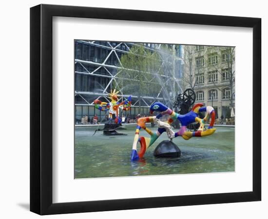 Colourful Sculptures of the Tinguely Fountain, Pompidou Centre, Beaubourg, Paris, France, Europe-Nigel Francis-Framed Photographic Print