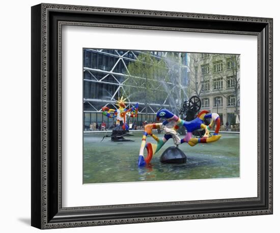 Colourful Sculptures of the Tinguely Fountain, Pompidou Centre, Beaubourg, Paris, France, Europe-Nigel Francis-Framed Photographic Print