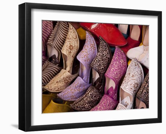 Colourful Slippers, Marrakesh, Morocco, North Africa, Africa-Frank Fell-Framed Photographic Print