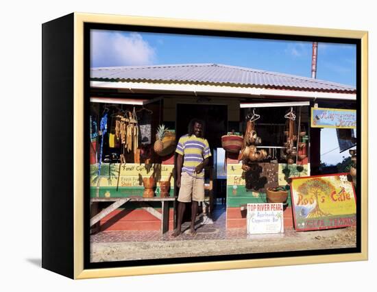 Colourful Souvenir Shop, Speyside, Tobago, West Indies, Caribbean, Central America-Yadid Levy-Framed Premier Image Canvas