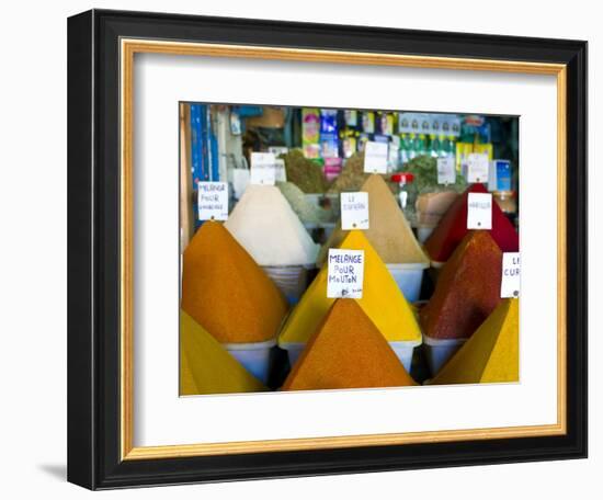 Colourful Spices in the Souk of the Coastal City of Essaouira, Morocco, North Africa, Africa-Michael Runkel-Framed Photographic Print