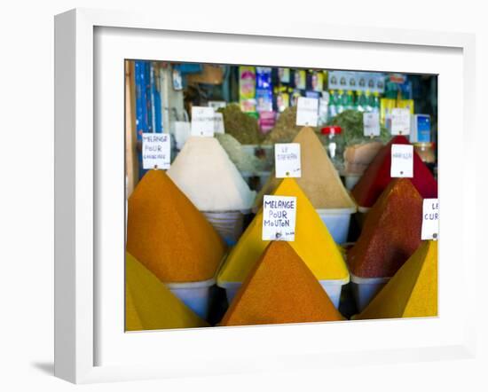 Colourful Spices in the Souk of the Coastal City of Essaouira, Morocco, North Africa, Africa-Michael Runkel-Framed Photographic Print