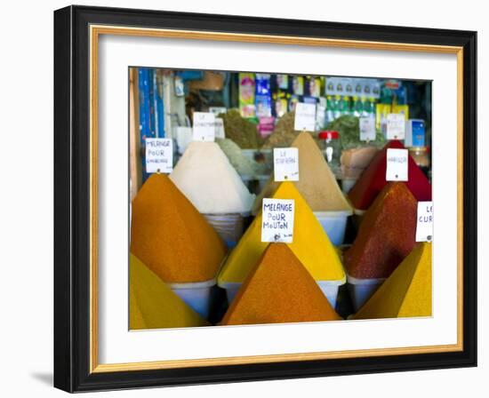 Colourful Spices in the Souk of the Coastal City of Essaouira, Morocco, North Africa, Africa-Michael Runkel-Framed Photographic Print