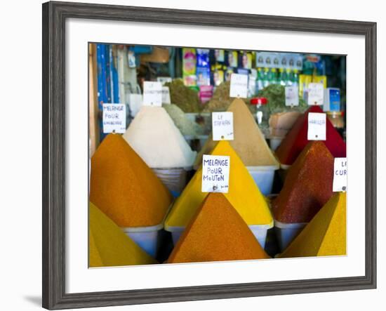 Colourful Spices in the Souk of the Coastal City of Essaouira, Morocco, North Africa, Africa-Michael Runkel-Framed Photographic Print