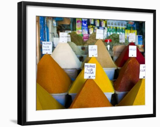 Colourful Spices in the Souk of the Coastal City of Essaouira, Morocco, North Africa, Africa-Michael Runkel-Framed Photographic Print