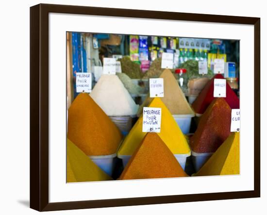 Colourful Spices in the Souk of the Coastal City of Essaouira, Morocco, North Africa, Africa-Michael Runkel-Framed Photographic Print