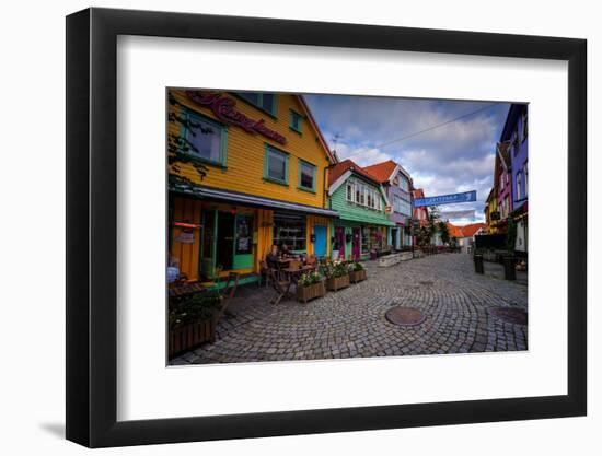Colourful Street, Ovre Holmegate, Stavanger, Norway, Scandinavia, Europe-Jim Nix-Framed Photographic Print