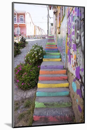 Colourful Street, Valparaiso, Chile-Peter Groenendijk-Mounted Photographic Print