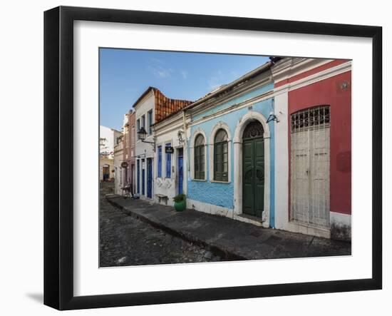 Colourful streets of Carmo, Historic Centre, UNESCO World Heritage Site, Salvador, State of Bahia, -Karol Kozlowski-Framed Photographic Print